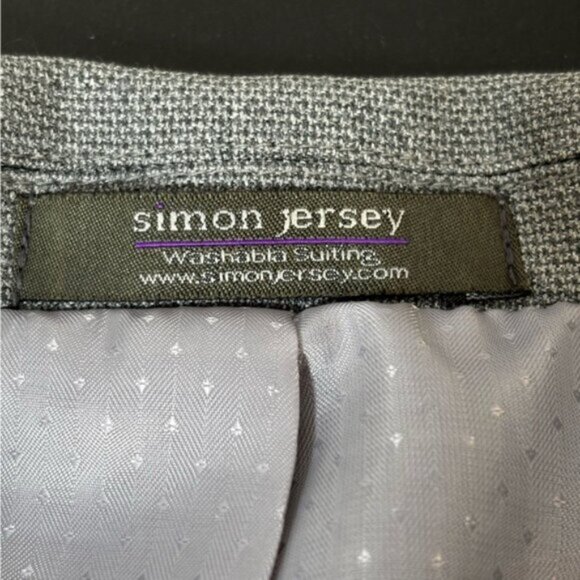 Simon Jersey Women’s Grey Blazer UK 16 US 14 Contemporary Classic Career Wear - Picture 2 of 11